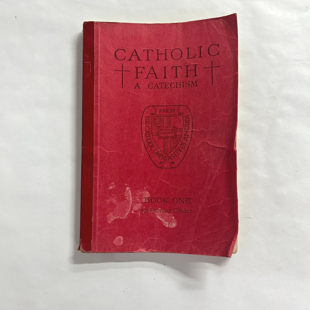 Vintage Catholic Faith Catechism Book One Primary Grades Red 1939 Catholic Core